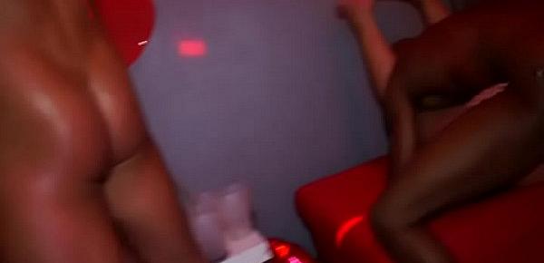Raucous group banging session